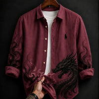 DripXO Dragon Overshirt – Maroon