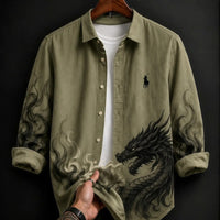 DripXO Dragon Overshirt – Olive Green