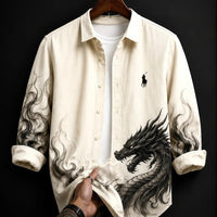 DripXO Dragon Overshirt – Cream White