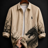 DripXO Dragon Overshirt – Beige